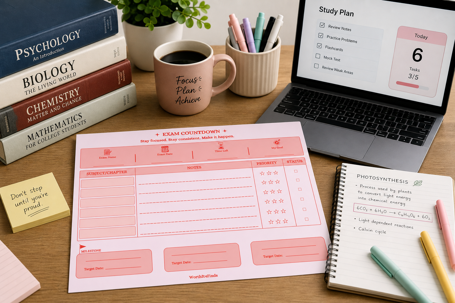 Printable Study Planner